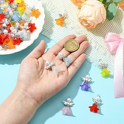 80 шт. подвески из акрила и сплава 8 цветов&nbsp;PALLOY-CJ00170