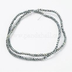 Стеклянные бусины с гальваническим покрытием &nbsp;GLAA-F078-FR02