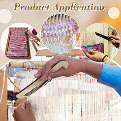 3 шт. 3 стиля фанерных расчесок для ручного вязания&nbsp;DIY-BC0015-36