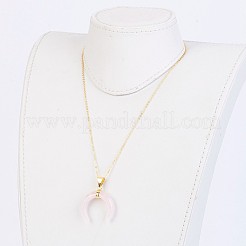 Натуральные и синтетические смешанные каменные подвесные ожерелья&nbsp;NJEW-JN02140