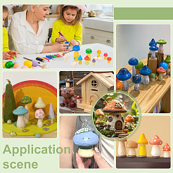 2 пакетик необработанных деревянных грибовидных украшений&nbsp;DJEW-PB0001-01