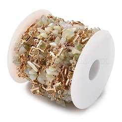 Квадратные звенья латунных стеклянных цепей ручной работы CHC-F019-09G-01