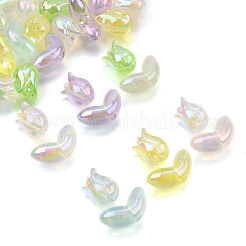 48шт 2 стиля УФ-покрытие прозрачные акриловые бусины&nbsp;SACR-FS0001-36