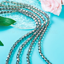 2 нить прозрачных гальванических стеклянных бусин&nbsp;GLAA-TA0002-62