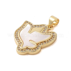 Латунные микропаве прозрачные подвески с фианитом&nbsp;KK-I712-29G