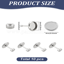 10 шт. фурнитура для сережек-гвоздиков из нержавеющей стали 304&nbsp;EJEW-LP0001-11