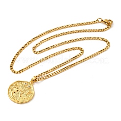 Латунная прозрачная кубическая циркония панцирная цепочка созвездие кулон медаль ожерелья для женщин&nbsp;LS-NJEW-U010-01G-12