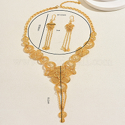 Элегантные серьги и колье из сплава с ажурными цветочными кисточками для женщин.&nbsp;FZ8785