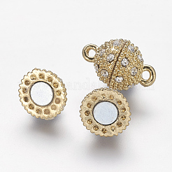 Магнитные застежки из сплава горного хрусталя с петлями&nbsp;LS-X-RB-H116-2-G