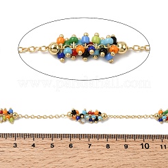 Цепочки из стеклянных бисеров ручной работы&nbsp;CHC-K017-06G