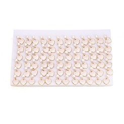 Серьги-гвоздики в форме сердца из латуни с микропаве из прозрачных кубических цирконий&nbsp;PEAR-N017-07B