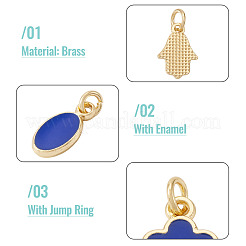21шт 7 стиля латунные эмалевые подвески&nbsp;KK-TA0003-19C