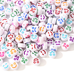 Белые непрозрачные акриловые бусины&nbsp;MACR-YW0001-20A