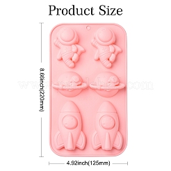 1 набор из 3 силиконовых форм серии «Астронавт» 3 цветов&nbsp;ST-CJ0007-91