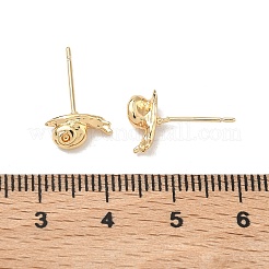 Латунные серьги-гвоздики для женщин&nbsp;EJEW-F403-05G