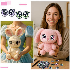 2 набор для изготовления кукольных глаз из фетра&nbsp;AJEW-PH0006-60A