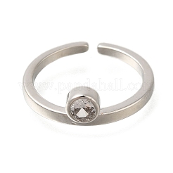 Кольца-манжеты из латуни с микропаве из кубического циркония для женщин&nbsp;RJEW-D079-02G-RS