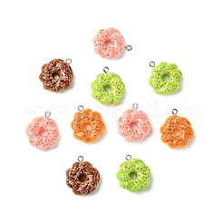 60 шт. 4 цвета непрозрачные подвески из смолы&nbsp;RESI-CJ0004-92