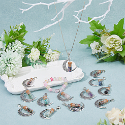 2 комплект европейских подвесок-шармов в виде луны из сплава&nbsp;PALLOY-FI0001-03