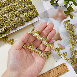 Нейлон и отделка из золотистого металлического кружева&nbsp;OCOR-WH0070-225A