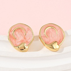 Серьги-гвоздики из нержавеющей стали 304 с эмалью&nbsp;STAS-D368-05G