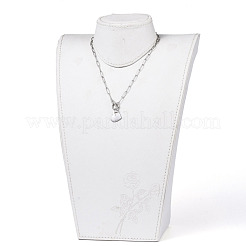 Не тускнеющие ожерелья с подвеской в форме сердца из нержавеющей стали 304&nbsp;NJEW-JN02887-02