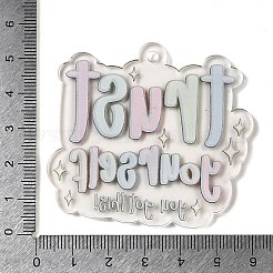 Прозрачные акриловые подвески с принтом&nbsp;LS-OACR-E043-10D