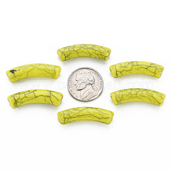 Непрозрачные акриловые бусины с краклеем&nbsp;X1-MACR-S372-001N