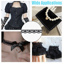 25 ярд нейлоновой цветочной кружевной ленты&nbsp;OCOR-WH0070-180