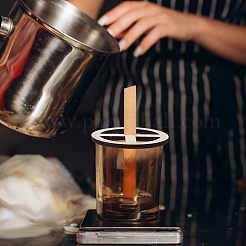 2 комплект фанерных подставок для фитилей свечей&nbsp;AJEW-BC0007-87B