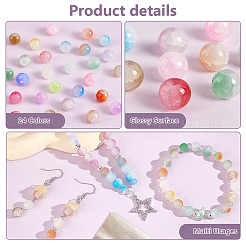 600 шт. 24-цветные потрескавшиеся бусины из искусственного нефрита&nbsp;DGLA-PH0001-16