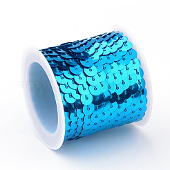 Бусины с пайеткой из экологически чистого пластика&nbsp;PVC-Q092-6mm-2259