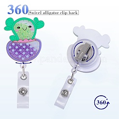 Катушка для значков из акрила и АБС-пластика со стразами и эффектом зыбучих песков&nbsp;AJEW-SZ0002-48E