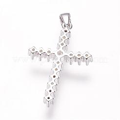 Латунные микро проложить кубического циркония подвески&nbsp;ZIRC-E108-10P-NR