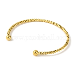 Ионное покрытие (ip) 304 нержавеющая сталь манжеты браслеты для женщин BJEW-B104-27G