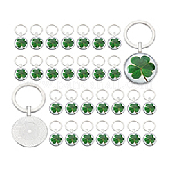 36 шт. брелок из сплава клевера&nbsp;KEYC-GA00013