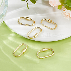 5 шт. латунные подвески-замки с винтовым карабином&nbsp;KK-DC0004-64