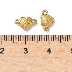 Подвески-сердечки из нержавеющей стали 304 в виде тартановых звеньев&nbsp;STAS-D211-14B-G