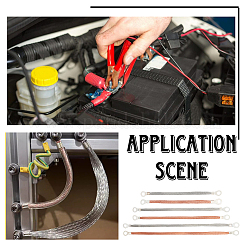 Плоский автомобильный ремень заземления с медной оплеткой и наконечниками&nbsp;KK-BC0015-32B