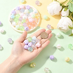 30 шт. светящиеся прозрачные переливающиеся радужные акриловые бусины&nbsp;LACR-YW0001-07