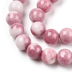 Бусины из окрашенного стекла с эффектом омбре и потрескавшейся поверхностью&nbsp;X1-GLAA-T031-10mm-01I