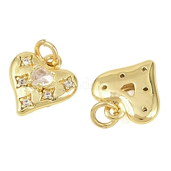 Латунные микропаве прозрачные кубические циркониевые подвески&nbsp;KK-D218-21G-01