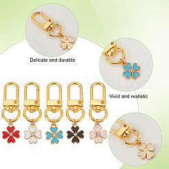 20шт 5 цвета сплава эмали кулон украшения&nbsp;HJEW-GO00014