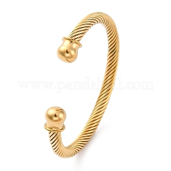 Браслеты-манжеты из нержавеющей стали 304&nbsp;BJEW-P310-17G