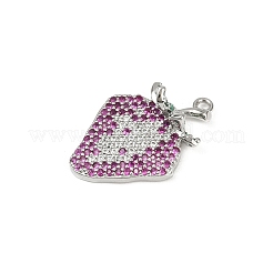 Латунные микро проложить кубического циркония подвески&nbsp;KK-M322-48P-03