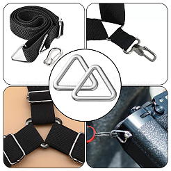 20 шт. треугольные сплавные соединительные кольца&nbsp;FIND-CY0001-17P