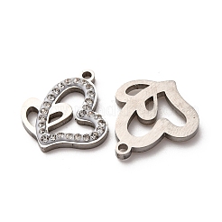 Подвески из нержавеющей стали 304 со стразами из глины&nbsp;STAS-P406-17H-P