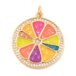 Экологически чистый кубический цирконий из латуни с эмалевыми подвесками&nbsp;X-KK-K268-33G