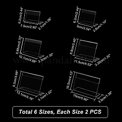 12шт 6-х стилевая акриловая настольная рамка для карточек&nbsp;AJEW-PH0003-69