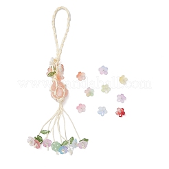 9 шт. 9-х цветные двухцветные стеклянные подвески&nbsp;PALLOY-JF04513